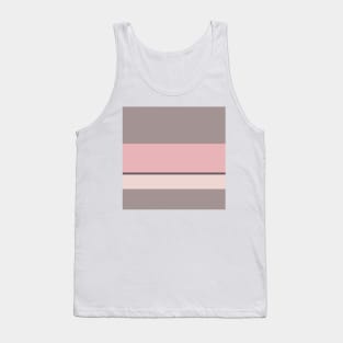 A tremendous fuse of Dirty Purple, Grey, Lotion Pink and Pale Chestnut stripes. Tank Top